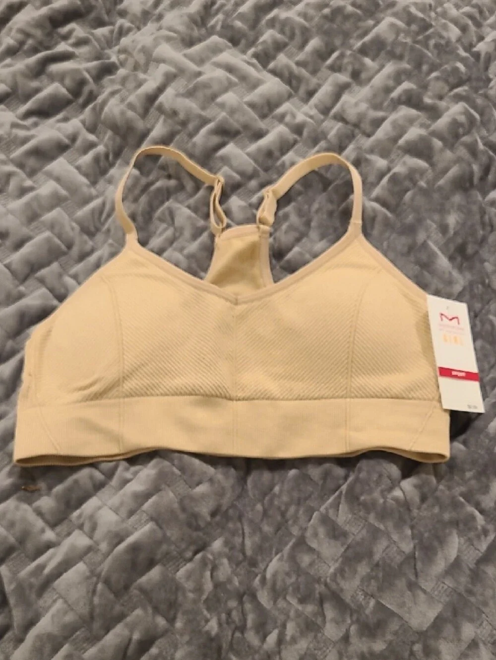 adidas White Racerback Sports Bra And Tan Racerback Sports Bra - Picture 4 of 5